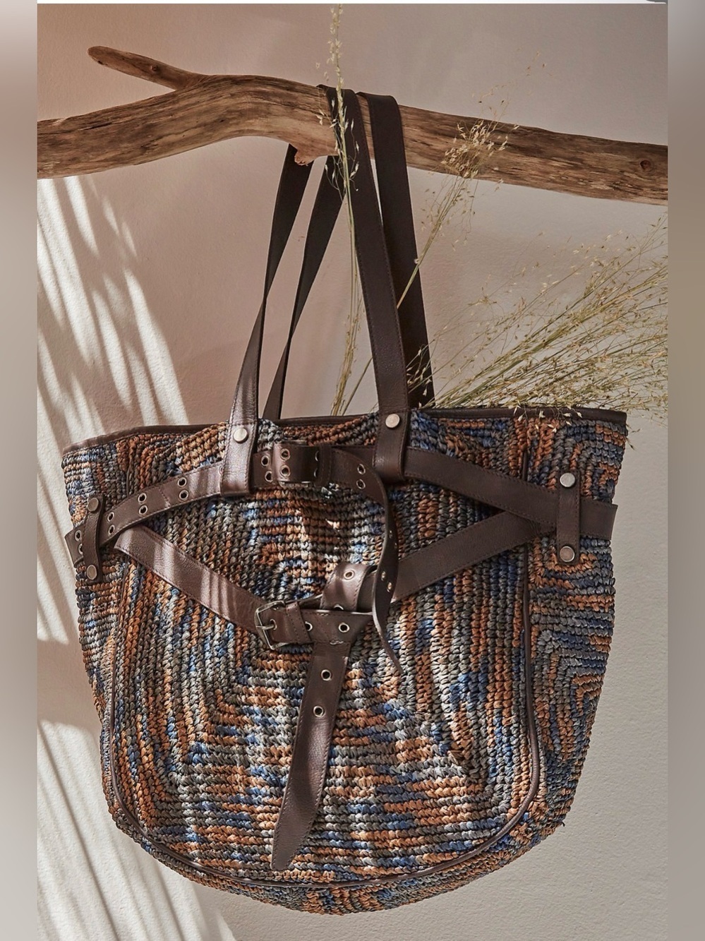 We The Free Preslyn Raffia Tote
